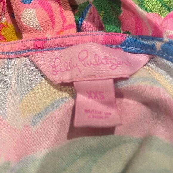 Lilly Pulitzer Ophelia Swing Dress XXS Elephant Monkey Lion Green Blue Pink - Picture 10 of 11